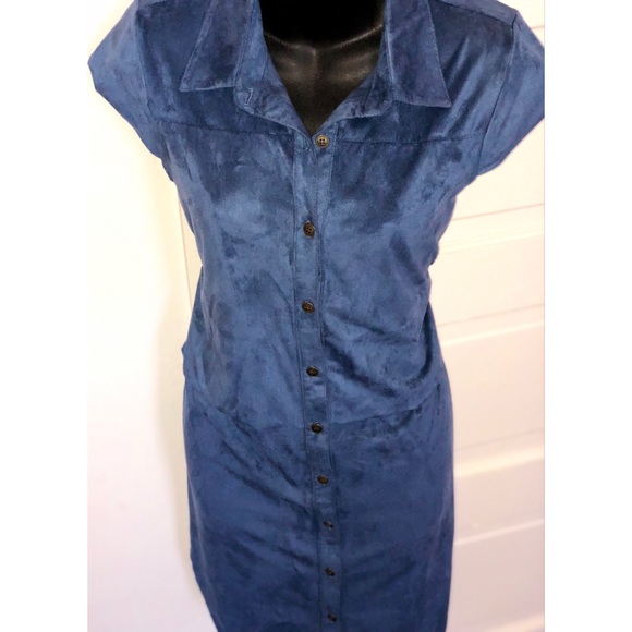 Lieth Button-up Suede Dress - Picture 2 of 5